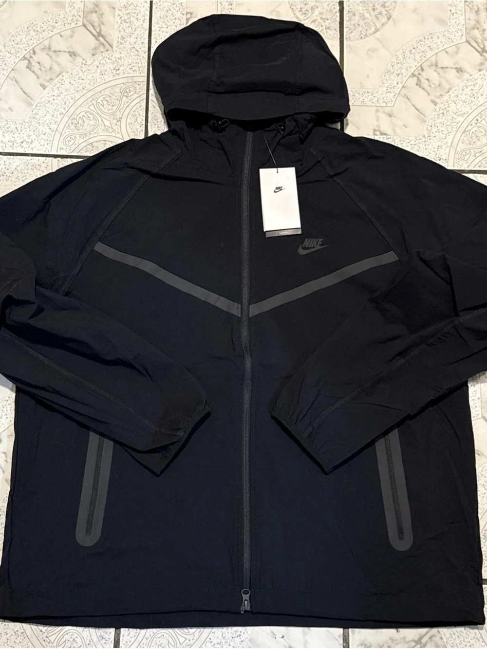 New Nike Tech Woven Full-Zip Windrunner Jacket Black Men’s Size Large HM7151-010